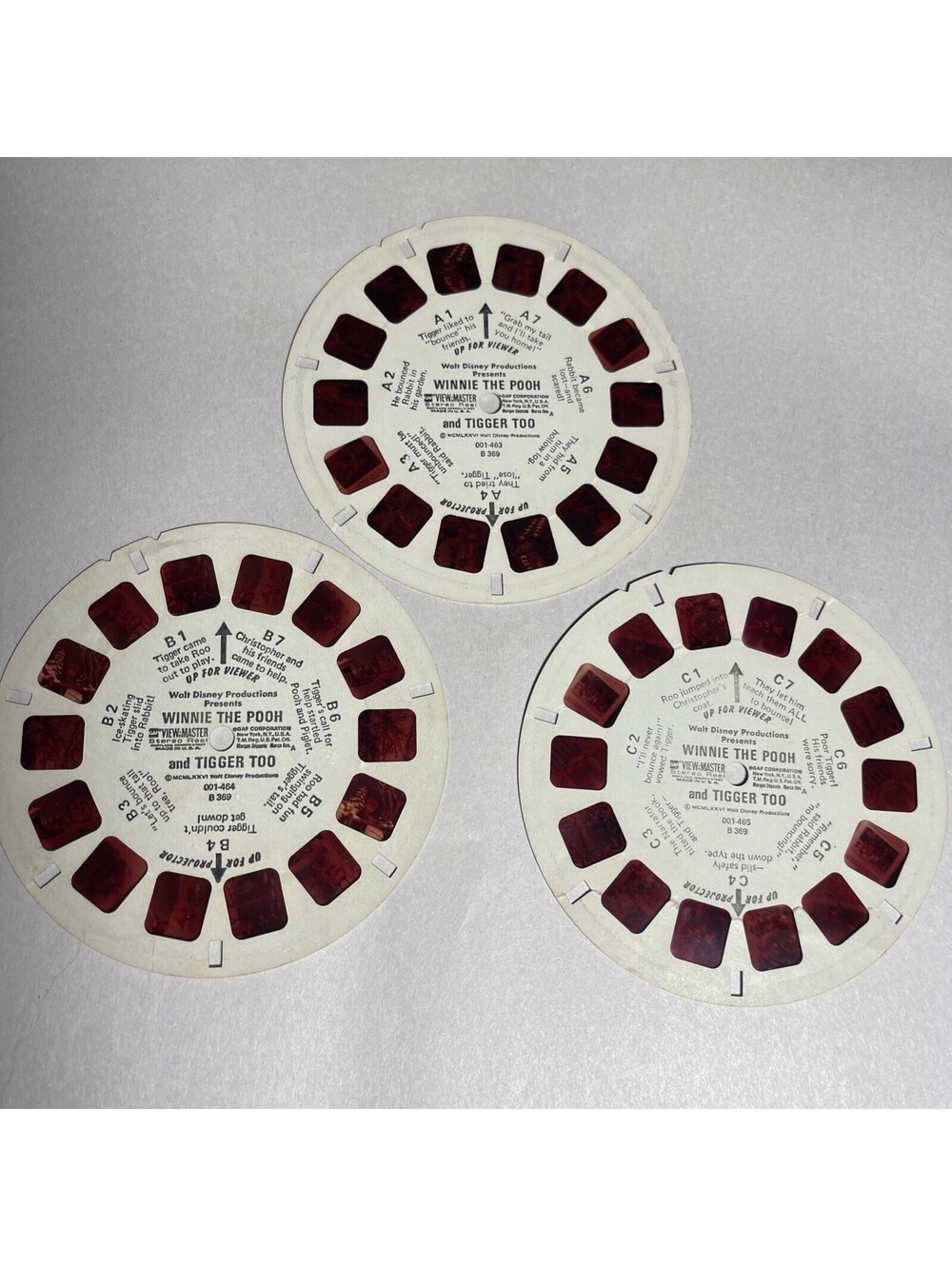 View Master GAF Stereo Reels Winnie The Pooh And Tigger Too ABC